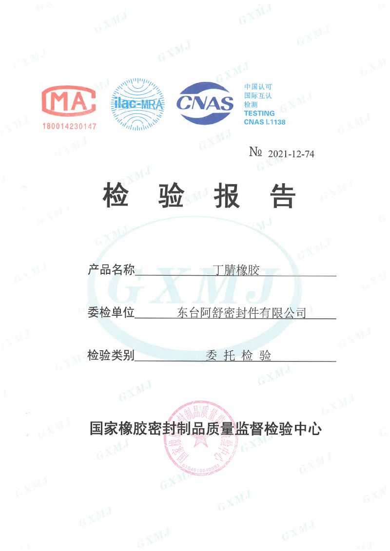 N7502-丁腈橡胶性能检测报告-2022