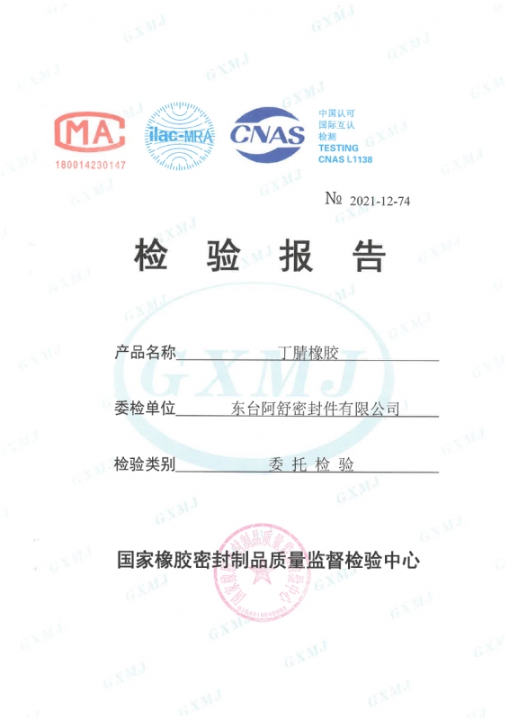 丁腈橡胶性能检测报告1